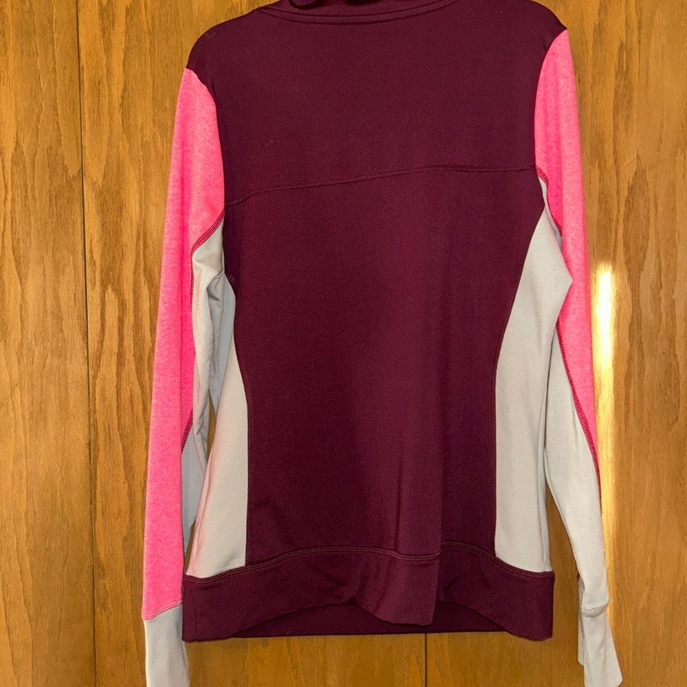 PINK Ultimate Cowl Neck Victoria's Secret Maroon with Pink Accents - Picture 8 of 8